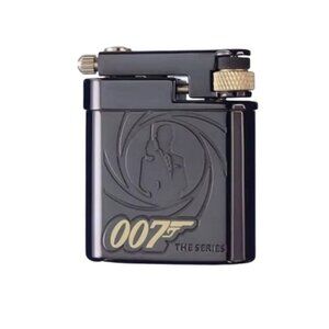 CHIEF Vintage 007 Spies Style Semi-Automatic Fuel Oil Lighter Black Brass New